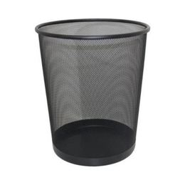Papelera Metálica Grande Negra